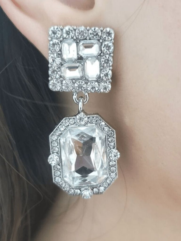 Crystal Double Drop Earring