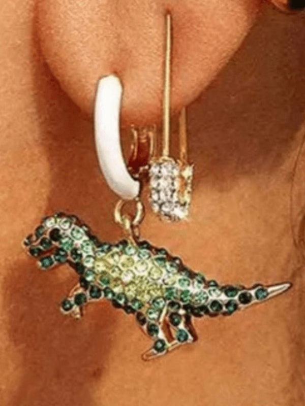 Crystal T-Rex Earring