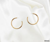 Shiny Hoop 4mm / 40 mm (Large) Gold - VLU STYLE Wholesale Fashion Jewelry and Accessories Atlanta