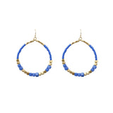 Sale! Square Beed Wire Hoop (Blue)