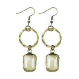 Boho Collection Circle Crystal Drop Earring