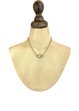 Boho Collection Oval Crystal Necklace (Creme)