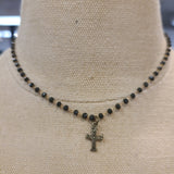 Boho Collection Baby Pyrite Cross Necklace