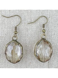 Boho Collection Oval Crystal Drop Earring